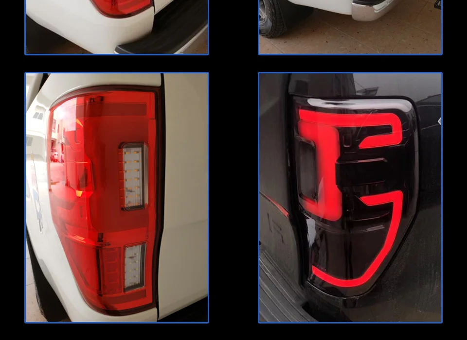 Perfect Car Styli Tail Lamp for Ford Ranger Raptor LED Tail Light 2012-2019 New Ranger LED Rear Lamp LED Turn Signal LED Brake Reverse 10