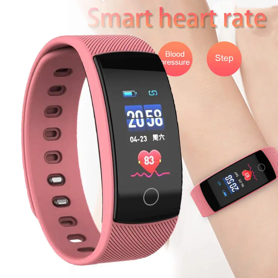 

QS80 Plus Smart Bracelet Men Women Heart Rate Monitor Blood Pressure Fitness Tracker Smartwatch Waterproof Smart Wristband