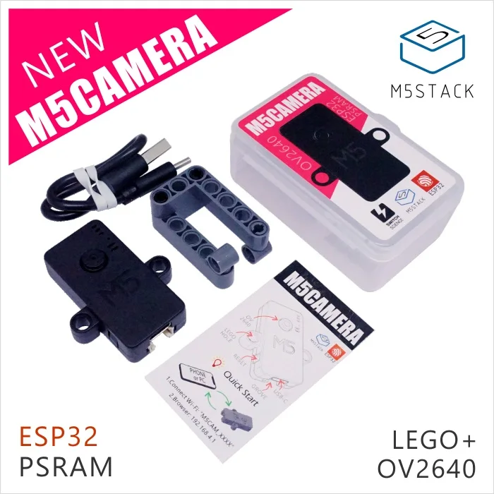 M5Stack официальный ESP32 WROVER с PSRAM модуль камеры OV2640 тип-c Гроув порт мини-камера макетная доска Строительный кирпич