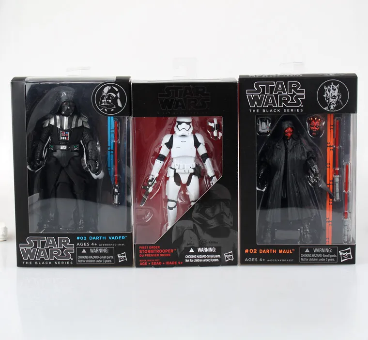

Star Wars The Black Series Kylo Ren Stormtrooper Phasma Darth Maul Darth Vader Hab Solo Pvc Action Figure Toy With Box 15cm