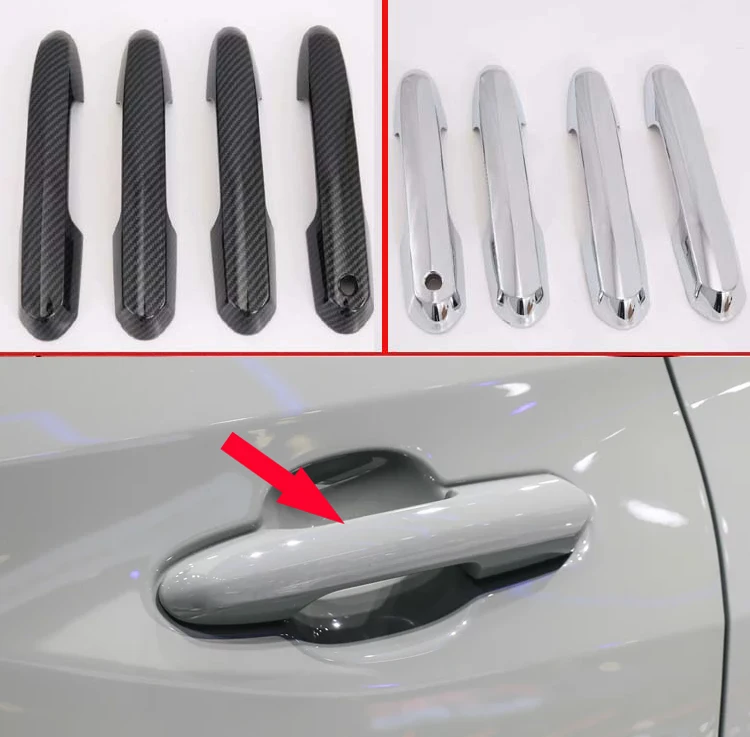 

For TOYOTA Rav4 (XA50) 2019 2020 ABS Door Handle Cover Without Smart Key Hole Catch Cap Trim Molding Accessories