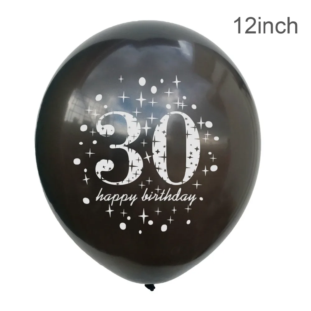 Huiran 15pcs Birthday Balloon 30 40 50 Birthday Party Decoration 30th 40th 50th Birthday Decor Birthday Anniversary Balons