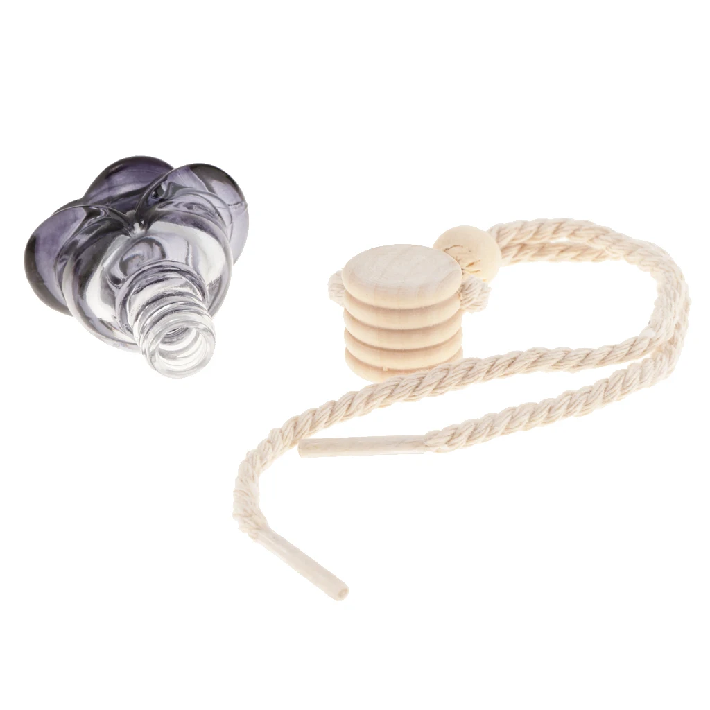 30pcs 10ml Flower Shape Empty Perfume Bottle Pendant Car Hanging Ornament Home Decoration