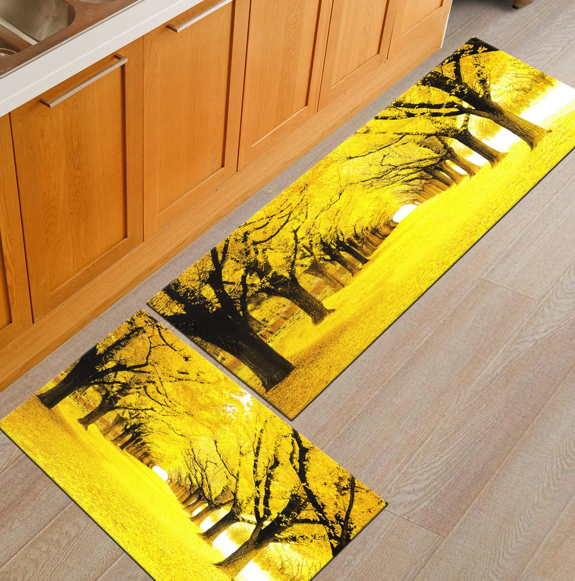 

Plants Printed Microfiber Mats In The Hallway Anti-slip Kitchen Rugs Home Decor Living Room Floor Carpets Bedroom Bedside Mats