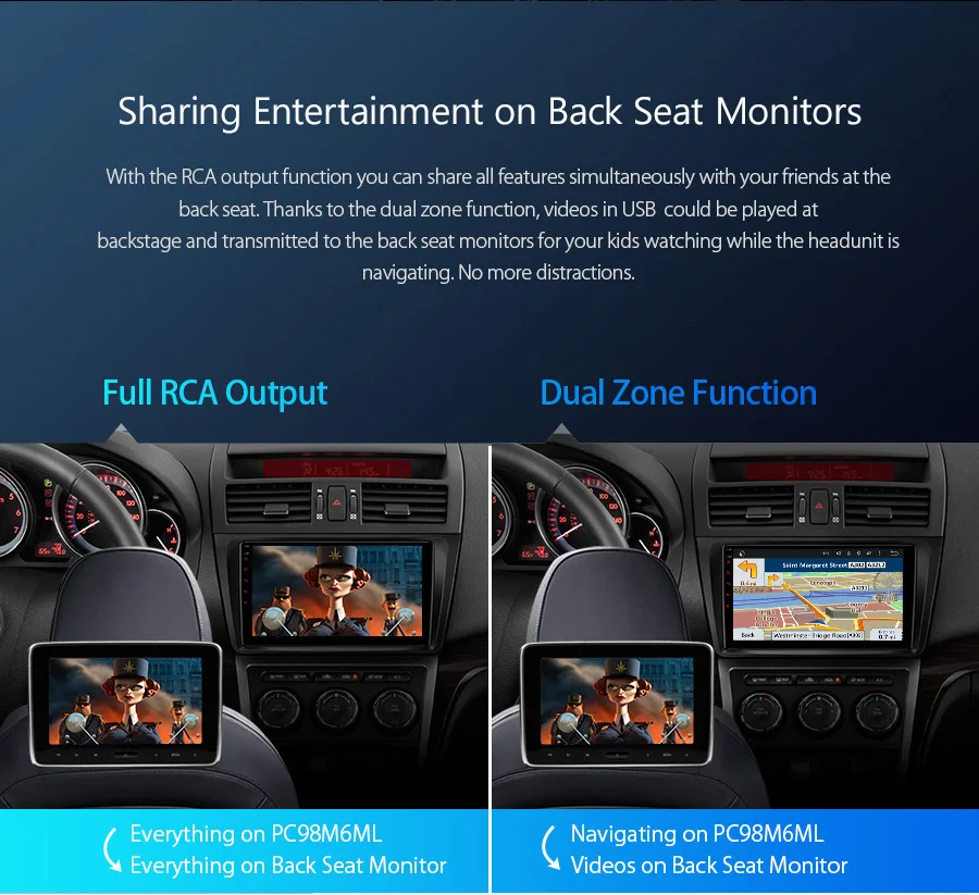 Perfect 9" Android 8.1 OS Car Multimedia Navigation GPS Radio for Mazda 6 2008-2012 & Mazda 6 Ultra 2008-2016 & Mazda 6 Ruiyi 2008-2012 11