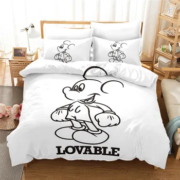 

Kids Bedclothes Single size Cartoon Bedding set Twin size White Duvet Cover Pillow Case Bed Line Home Decor