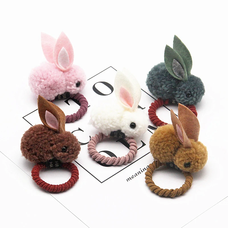

Cute Easter Rabbit Design Hair Bands Felt Three-Dimensional Plush Rabbit Ears Head Clip For Children Girls Easter Party Supplies
