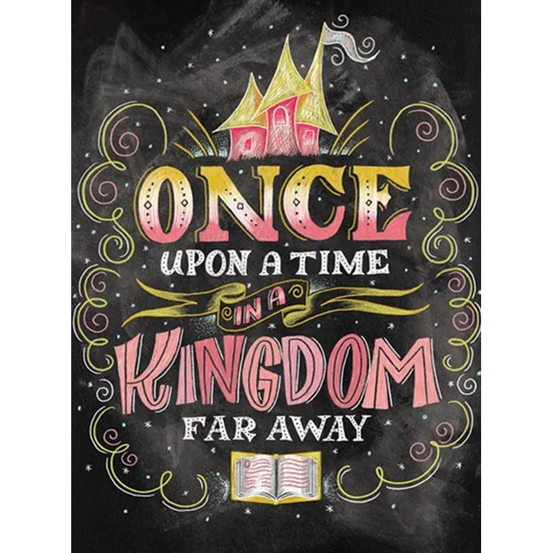 Full 5D Diy Daimond Painting blackboard Story Book 3D Diamond Mosaic 