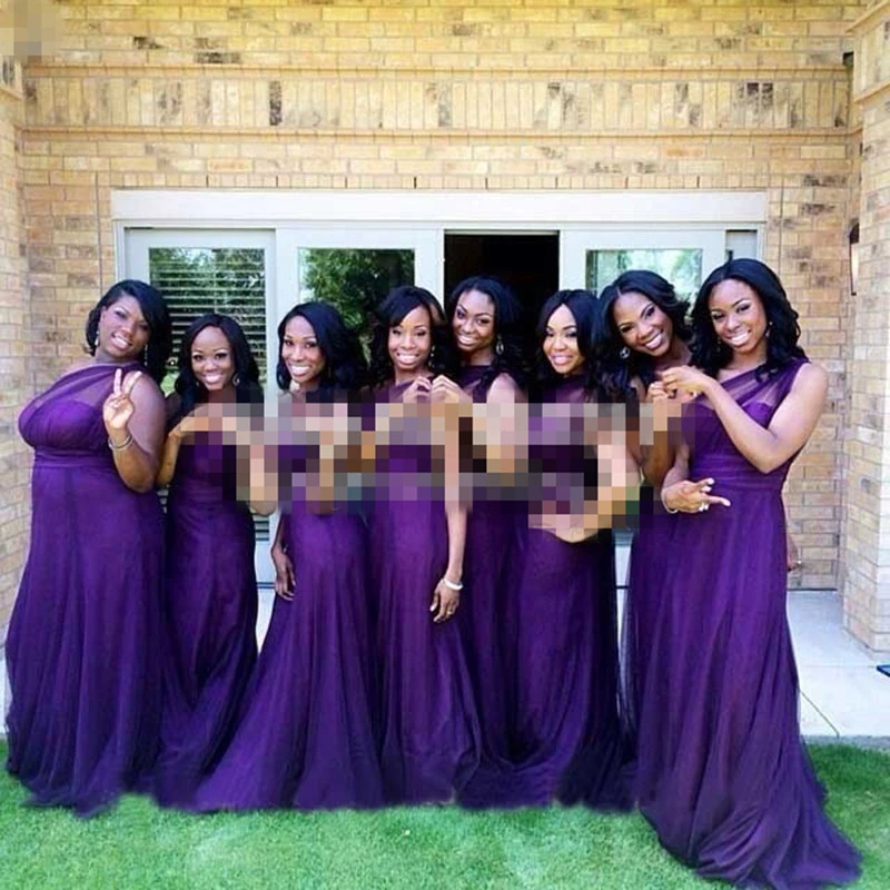 plum and lilac bridesmaid dresses
