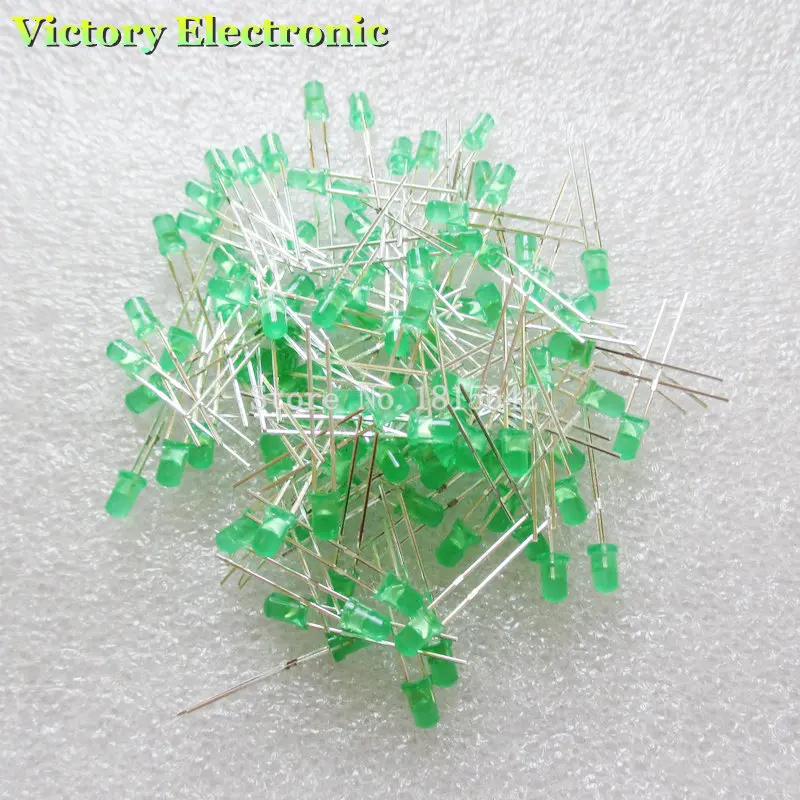 

200PCS/Lot 3MM LED Diode Round Green Color Light Lamp F3 DIP Highlight