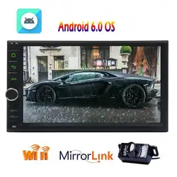 Автомобильный стерео транспорт 7 "gps навигация нет DVD стереосистема Android 6,0 четырехъядерный в тире автомобильный радиоприемник Mirrorlink +