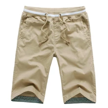 2016 Summer Shorts Men Cotton Summer Solid Fashion Brand Straight Capris Fit Casual Sportwear Mens Shorts Fitness Short homme