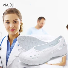 Viaoli/медицинская обувь на полой подошве женская обувь для доктора хирургической медсестры Стоматологическая Больничная лабораторная обувь антистатические автоклавные Сабо