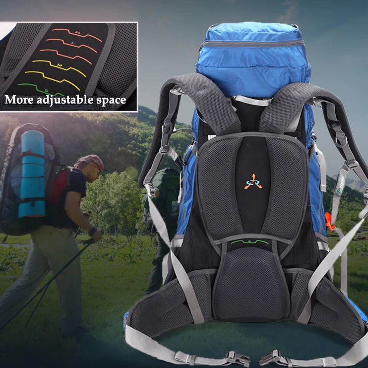 Водонепроницаемый дважды плечо Альпинизм сумка большая емкость 65l нейлоновый рюкзак путешествия палатка сумка дорожная сумка
