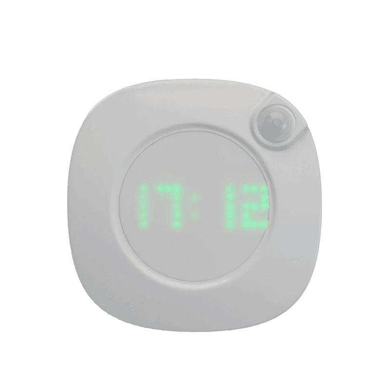 PIR Motion Sensor LED Night Light with Time Clock Bedroom Stairs Wall Lamp Battery Power 2 Lighting Color Adjustable Brightness | Освещение