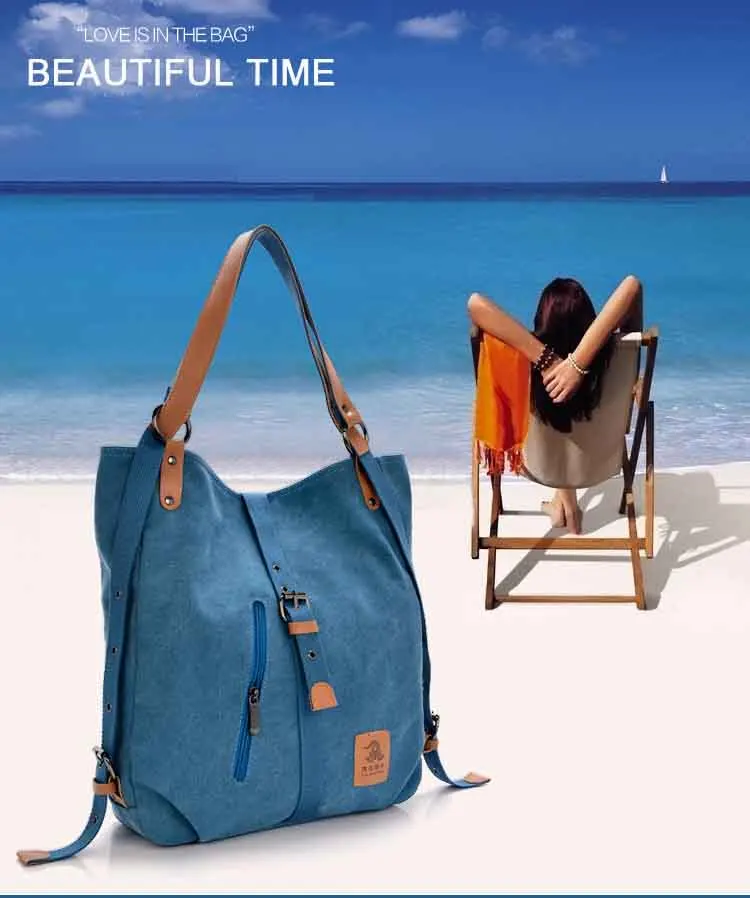 Women's Washed Canvas Handbag Large Capacity Shoulder Bags Female Casual Crossbody Tote Lady Vintage Camel Black Messenger Pack (2)