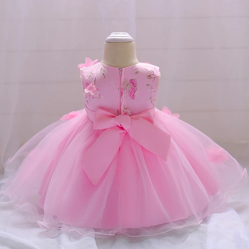 Розничная, платье для маленьких девочек свадебное платье с цветочным рисунком вечерние платья принцессы с цветочным рисунком, сшитые вручную, на день рождения для маленьких девочек от 6 до 24 месяцев, L1839XZ