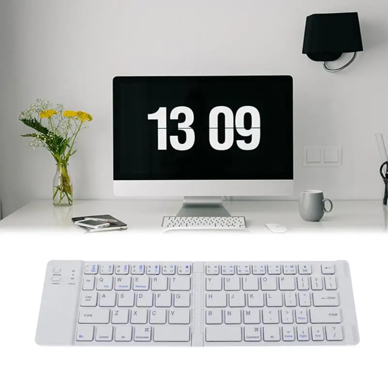 

Portable Folding Mini Keyboard Metal Bluetooth Foldable Wireless Keyboard for iOS Android Windows for Tablet