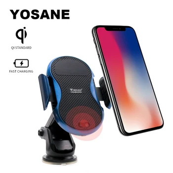 

Qi Automatic Wireless Charger Car Charging Device Quick Charge Holder For Samsung Galaxy S7 S8 S9 Note 8 for iPhone X 8 Plus
