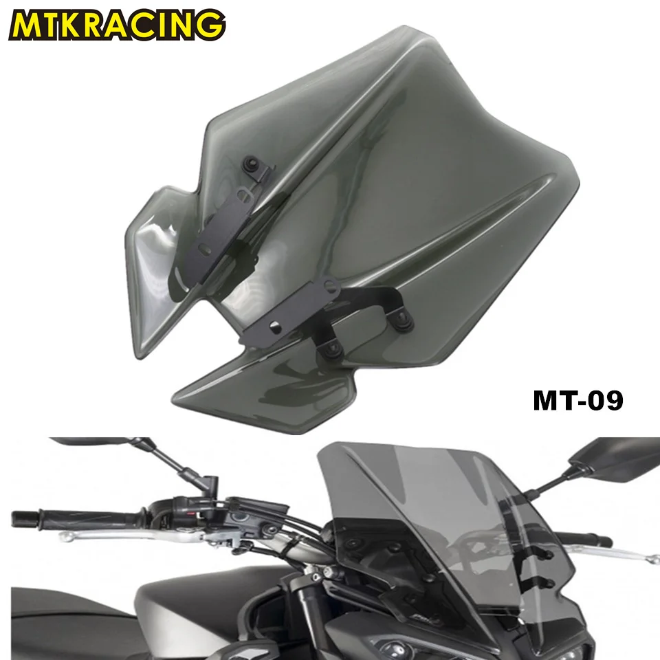 MTKRACING Motorcycle For YAMAHA MT09 MT-09 2017 FZ-09 FZ09 2017 Windshield WindScreen Double Bubble MTKRACING Motorcycle For YAMAHA MT09 MT-09 2017 FZ-09 FZ09 2017 Windshield WindScreen Double Bubble