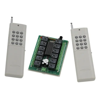 

New DC24V 12CH Channel Wireless RF Remote Control Switch 2 Transmitter+ Receiver Wireless Switch Radio Smart Home Control