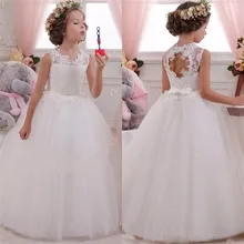 Cute Little Princess Flower Girl Dresses Ball Gown First Communion Dresses For Girls Sleeveless Tulle Birthday Pageant Dresses glizt bead white tulle first communion dresses for girls vestido daminha casamento luxury ball gown organza flower girl dresses