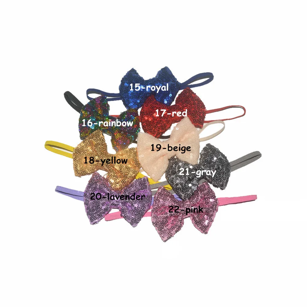 Повязка на голову MengNa 36 шт./лот 3 4 дюйма с пайетками и бантом|sequin bow headband|kids headbandsbow