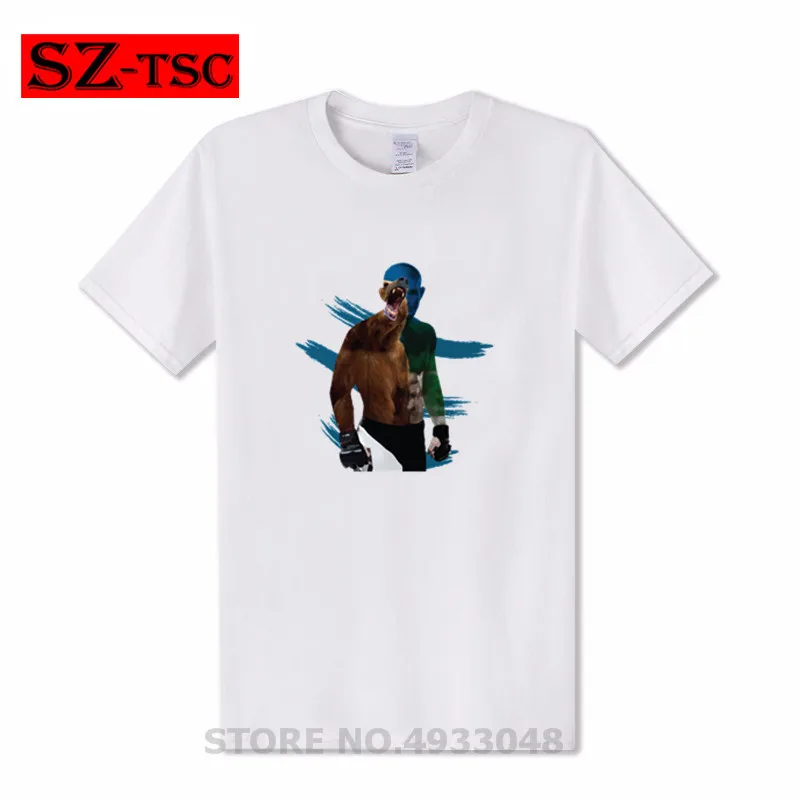 Khabib النسر Nurmagomedov-UFC MMA الوحش يتصارع الدب المطبوعة قمم مضحك التي شيرت زائد حجم الملابس أزياء الكرتون التي شيرت Khabib النسر Nurmagomedov-UFC MMA الوحش يتصارع الدب المطبوعة قمم مضحك التي شيرت زائد حجم الملابس أزياء الكرتون التي شيرت