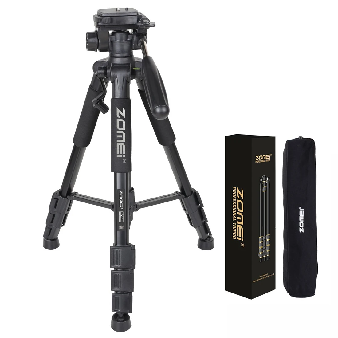 

ZOMEI Q111 Portable Pro 55-inch Tripod Compact Lightweight Camera Stand with Quick Release Pan Head Plate for Digital SLR Camera