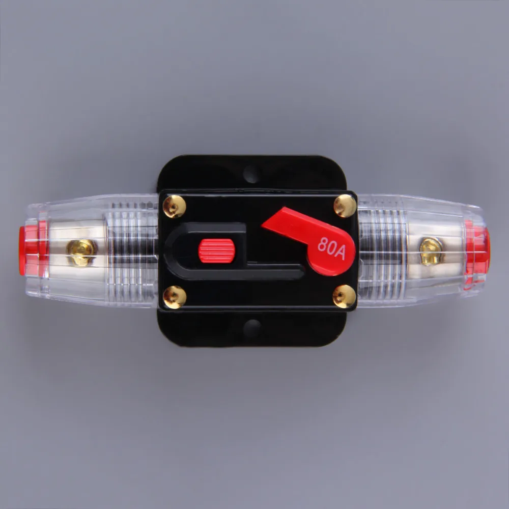 

New Arrival Car Styling Audio 80-Amp Circuit Breaker Manual Reset Switch Agu Fuse Holder high quality Hot sale
