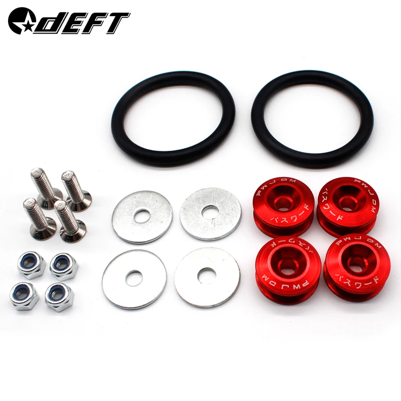 

DEFT Car Release Fasteners Aluminum Bumper Quick Release Fasteners Fender Washers For Honda Civic Integra Universal Car QRF002