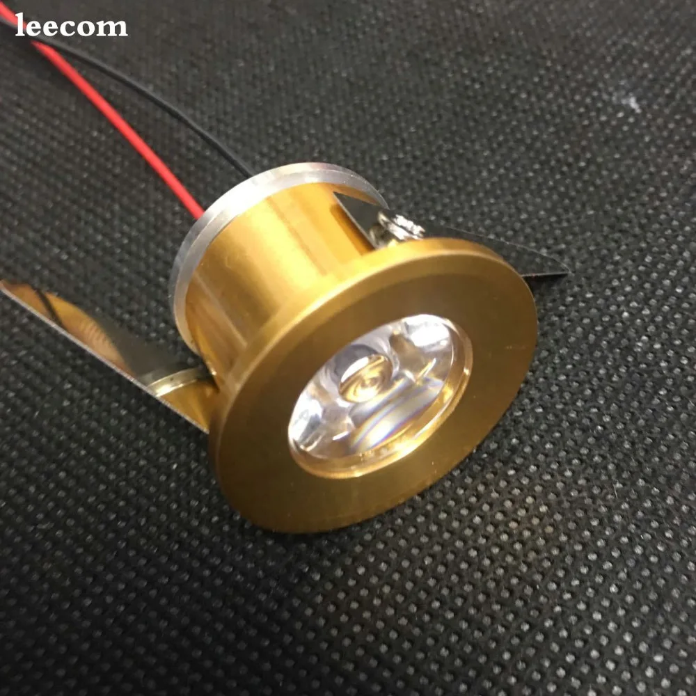 

10pcs Adjustable-pitch Led Cabinet Light Light Energy Saving Spot Home gold color Downlight Mini Recessed Lamp