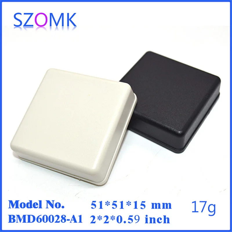 

szomk abs small plastic enclosure electronics box (50 pcs) 51*51*15mm swith housing for pcb junction box plastic control box