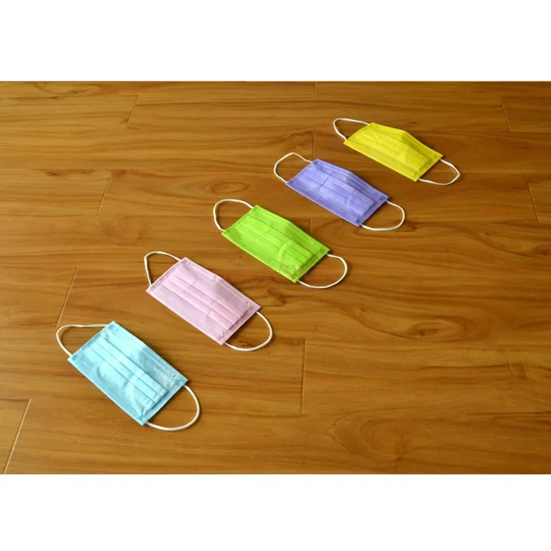 Disposable Mask Yellow Pure Color Cute Personality Independent Packaging Adult Female Tide Surgical Face Masks Medical