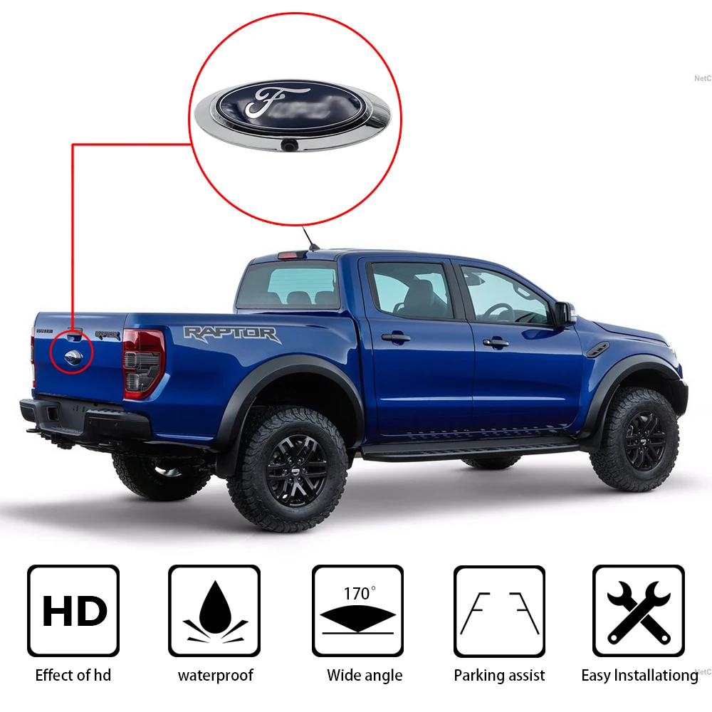 Carsanbo HD парковочная камера заднего вида, автомобильная камера, подходит для FORD RANGER Wildtrak T6 T7 TXL, аксессуары, пикап 2012- автомобиля