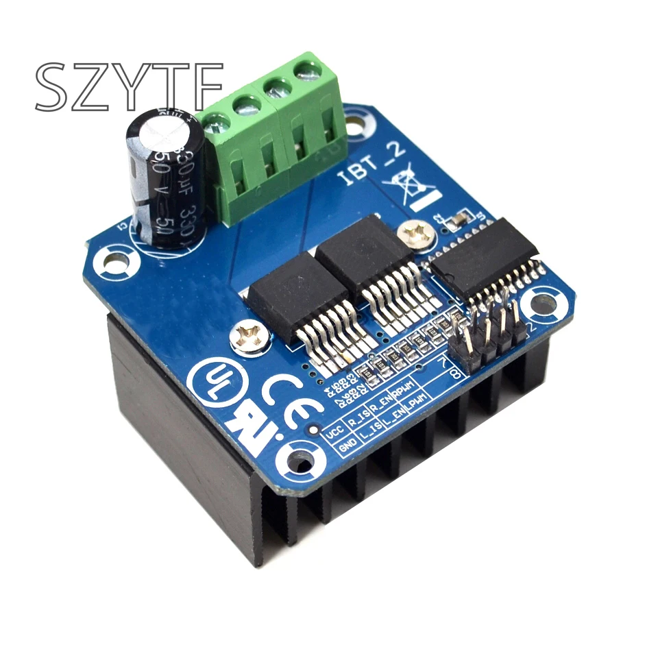 

Double BTS7960 43A H-bridge High-power Motor Driver module/ diy smart car Current diagnostic BTN7960