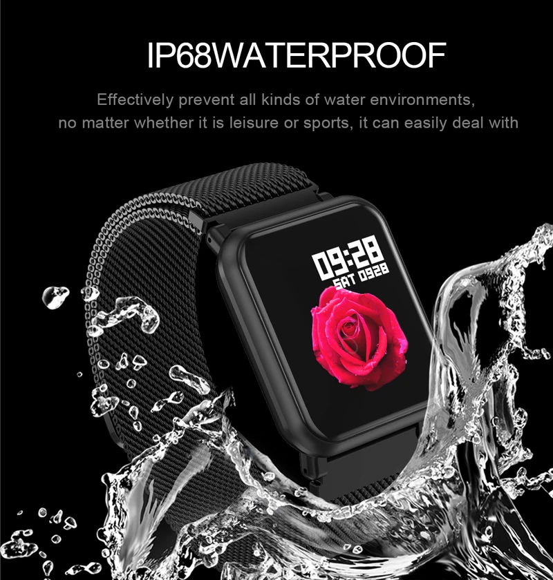 Baratos Reloj inteligente para correr R11, reloj inteligente IP68, resistente al agua para mujer, reloj inteligente deportivo, reloj de presión arterial para hombres, para ios Android