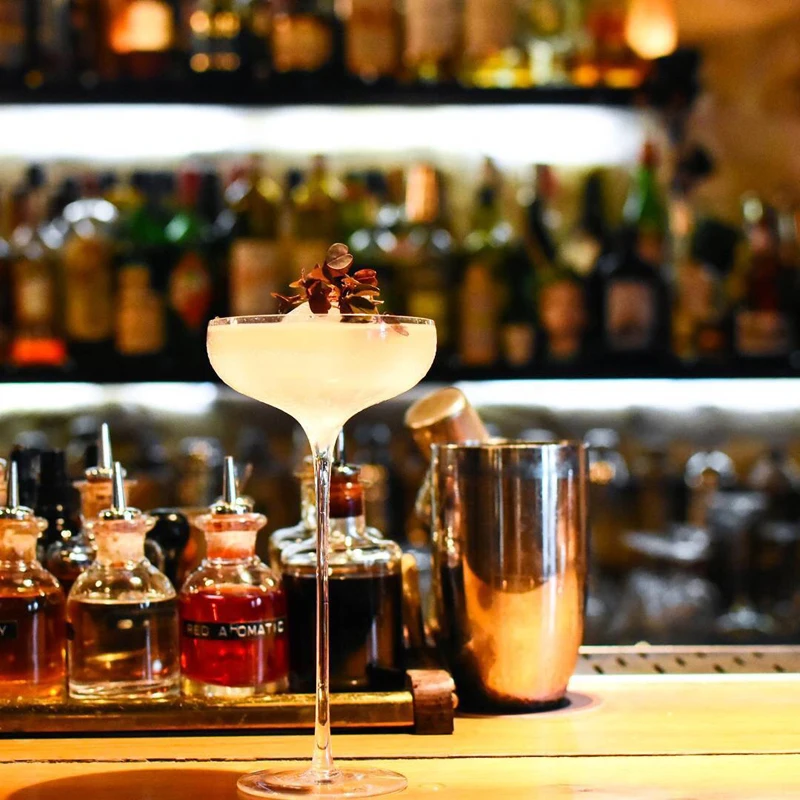 Kopen Gratis Verzending Extra Tall 240ml 2 STUKS 240ML Cocktail Glas Martini Glas Drinkware Set van 2