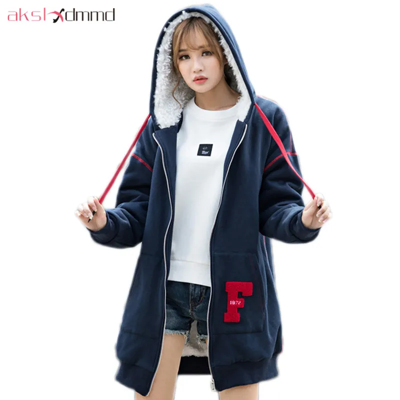 AKSLXDMMD Causal Thick Hooded Jacket 2019 New Autumn and