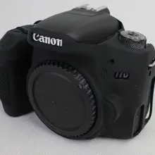 Черный цвет мягкий силиконовый резиновый защитный корпус для камеры чехол для Canon 77D с отверстием батареи