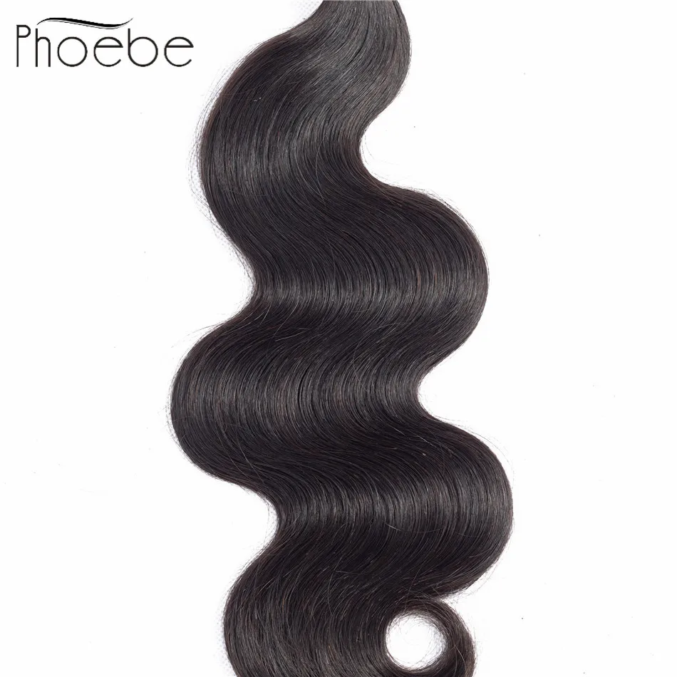 Phoebe Hair Malaysian Body Wave Hair Extensions Bundles 100% Human Hair Weave Non Remy Natural Color Buy 3 or 4 Bundles 