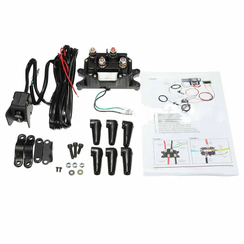 

Practical 1 Set 12V ATV UTV Solenoid Winch Rocker Thumb Switch Wiring Combo with Relay Contactor Accessories
