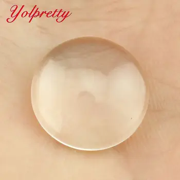 

Yolprtty New Fashion 20pcs/lot 16mm Round Flat Back Clear Glass Cabochon, High Quality, Lose Money Promotion!!!