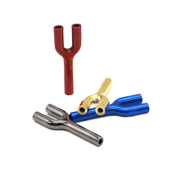 

1 Pcs Double Tubes Y shape Metal Flat Nose Snuff Bottle Snuff Snorter Sniffer Flat Mouth Tips Snuff
