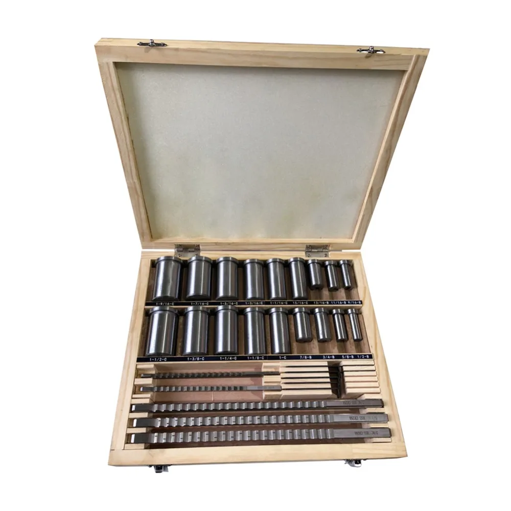 

30pcs HSS Metric Keyway Broach Set Bushing Shim Kit Metric Syste For CNC Router Machine Cutting Broaching High Speed Steel Tool