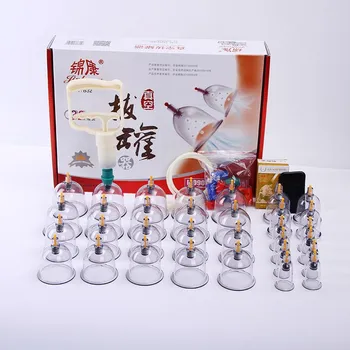 

32 pcs 24pcs 12pcs massage Vacuum cupping set thicker magnetic aspirating cupping cans acupuncture massage suction cup with tube