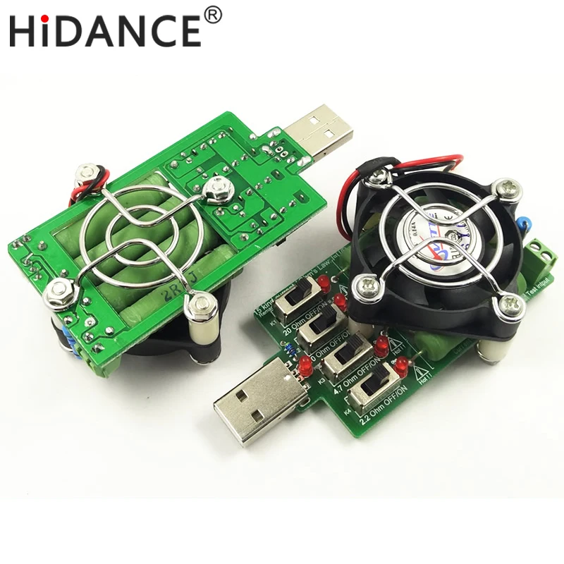 Beste Verstelbare 15 soort Huidige USB belastingsweerstand elektronische ontlading weerstand capaciteit tester DC Voltmeter energie voltage ammeter