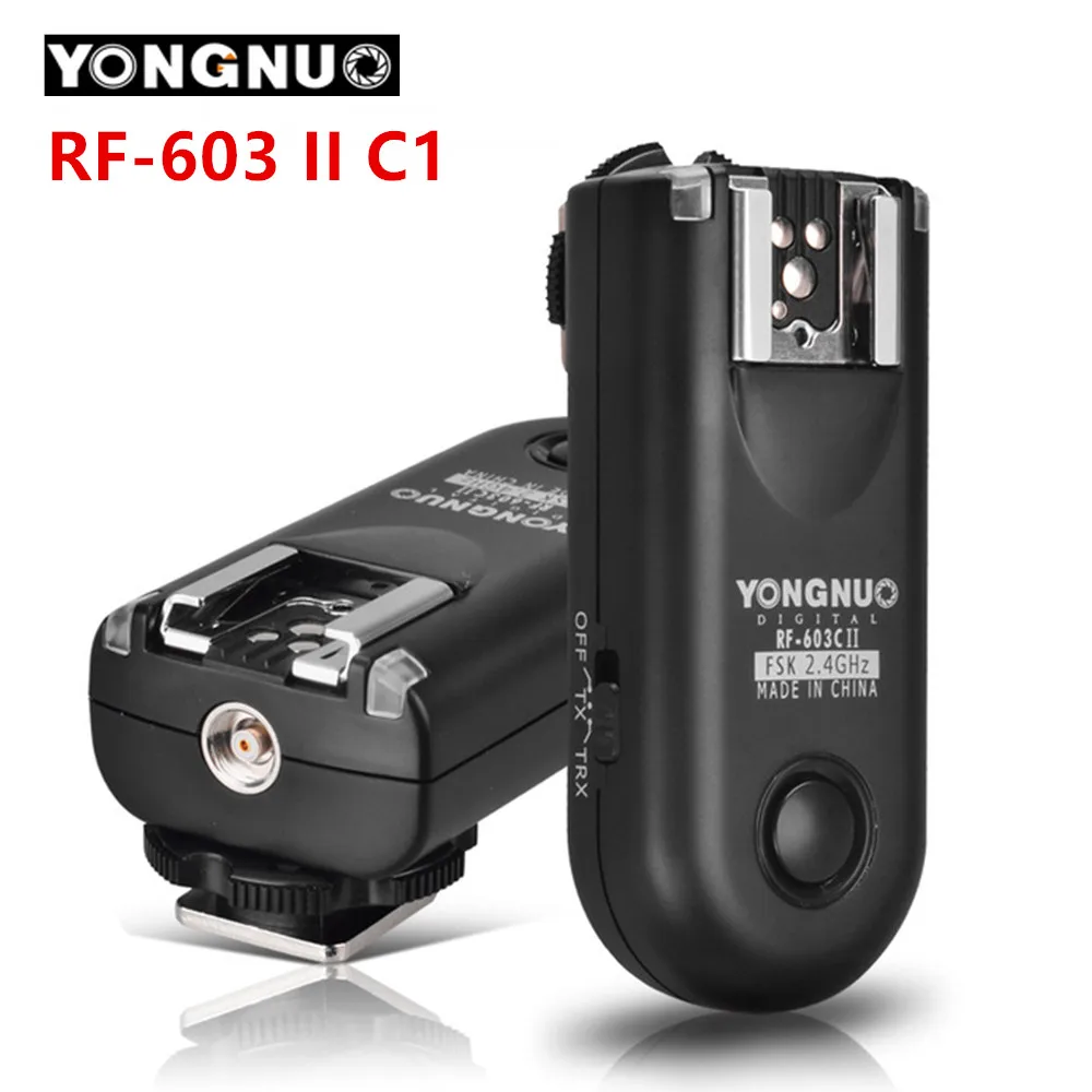 Yongnuo RF 603II C1 Wireless Remote Flash Trigger Transceivers and Receiver integration for