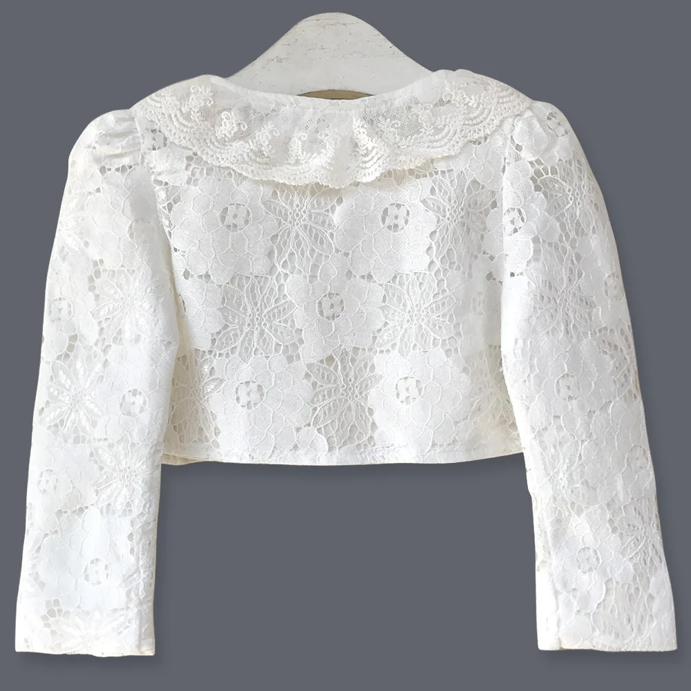 Baby Girl Outerwear Cotton White Baby Jacket Cardigan Sweater for Weddings 2019 Baby Clothes For 3 to 20 Years Old Baby Girl Outerwear Cotton White Baby Jacket Cardigan Sweater for Weddings 2019 Baby Clothes For 3 to 20 Years Old