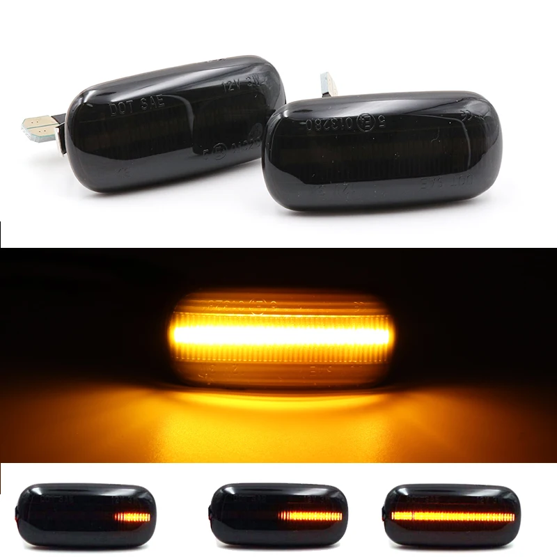 

2X Led Dynamic Flowing Side Marker Light For Audi A3 S3 8P A4 S4 RS4 B6 B7 B8 A6 S6 RS6 C5 C7 Car LED Amber Signal Light